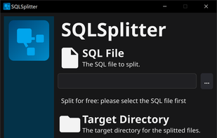 SQLSplitter screenshot 1