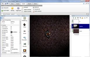 The Layout editor. The interface for creating layouts and levels for your game and menus.