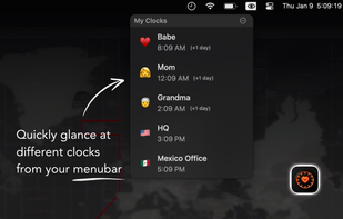 menu bar clocks