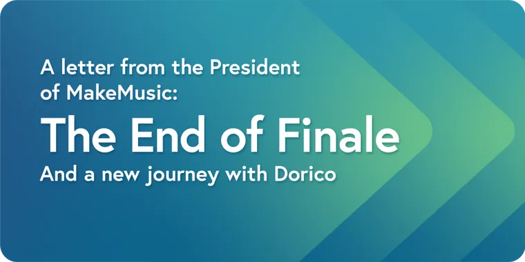 MakeMusic discontinues Finale after 35 years and recommends migration to Dorico Pro image
