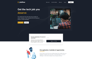 Jobflow Full Screen Landing Page