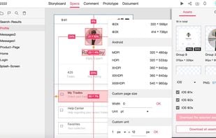 Handoff designs with accurate specs, assets, code snippets automatically