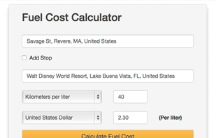 Provides estimates on fuel cost and consumption.