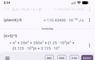 Qalculate! for Android screenshot 2