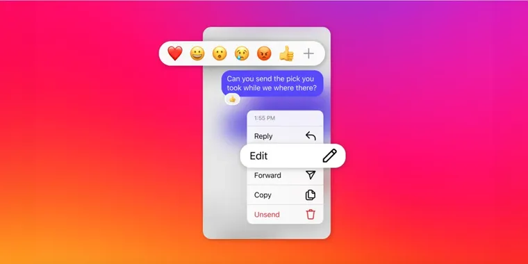 Instagram now enables you to edit sent Direct Messages, Pin Chats to the top, and more image
