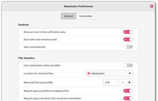 Warpinator screenshot 3