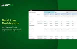 Build Live Dashboards
Track performance and progress across departments.