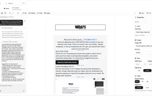 Visual email template builder with AI generation, brand kits, and one-click publish to AWS SES.