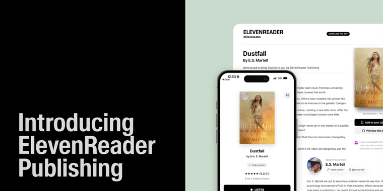 ElevenLabs Launches AI Audiobook Publishing platform to compete with Audible image