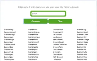 City Name Generator
