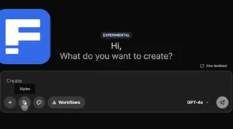 Freepik AI assistant adds style and color palette selection features image