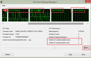 CPU Core Parking Manager 3 screenshot 3