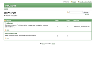 Phorum screenshot 1