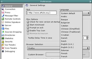 aMule screenshot 1