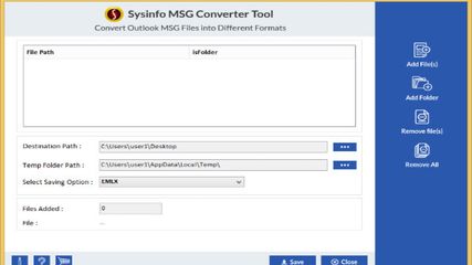 SysInfo MSG Converter screenshot 1