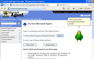 Microsoft Agent test page