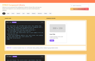 HTML5 Component Library - Example Component