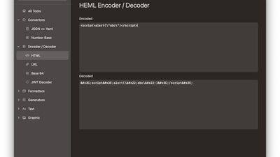 HTML Encoder / Decoder
