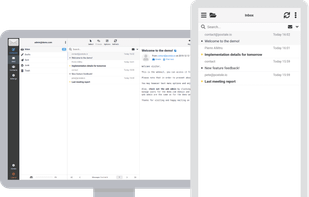 Responsive webmail