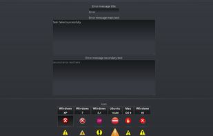 Text and icons