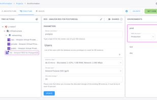 Manage complex environment setups per component within the same interface.