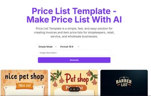 PriceListTemplate screenshot 1