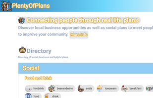 You can see the different type of plans that you can make : social, business and helpful plans
