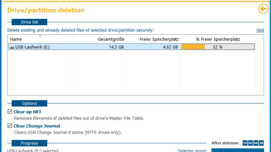 Secure Eraser: Secure data deletion, shredders your files