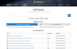 UUP Dump screenshot 1