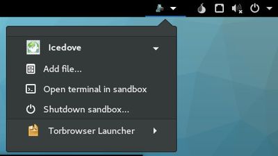 Sandbox menu