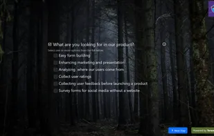Multiple choice widget. Collect user preferences. No coding required.