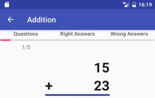Arithmetic practice and tests screenshot 1