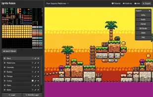 A map designed in Sprite Fusion