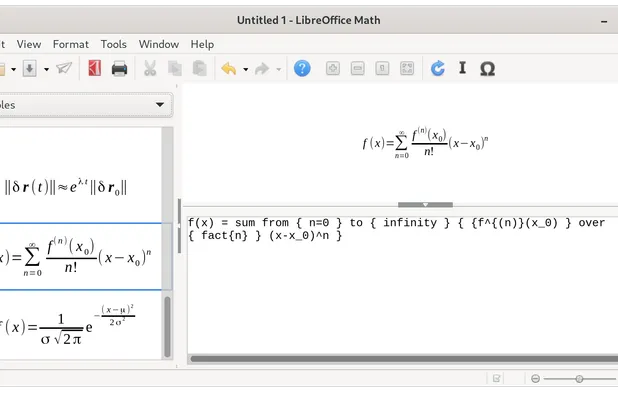 LibreOffice - Math: Formula editor for LibreOffice that allows you to ...