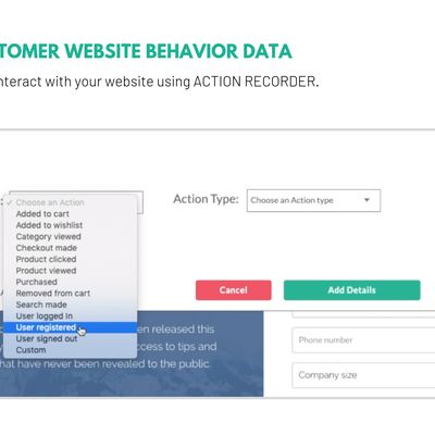 Track website visitor behavior