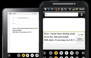 We've designed the vowel column to be operated by your os dextrous finger - your index finger. So we let you flip the layout depending on which hand you use. For right handers, the vowels are aligned on the left of the screen, and the alphabet reads right to left. And for left handers, the keypad flips so the vowels align on the right of the screen, and the alphabet reads left to right.