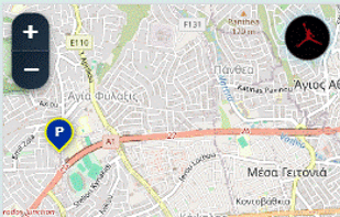 how the map web app looks like