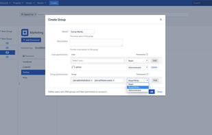 Manage permissions
Already existing permission information (JIRA roles) can be reused to manage the access control in SESAM. Therefore, roles do not need to be managed in several places and administration is way more efficient.