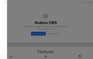 Admin navigation
Move easily from any page on your site with admin navigation.