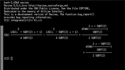 Maxima running in command line mode