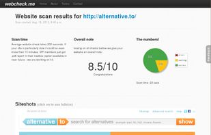 Scan results page