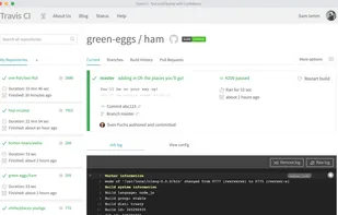 Travis CI screenshot 1