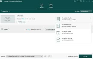 TuneFab DVD Ripper (Windows) interface