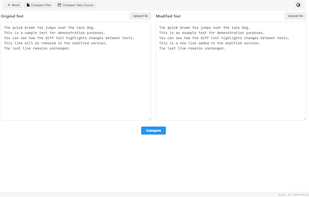 Main Interface - Compare text and code side by side
