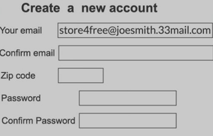 Example for a free E-Mail Address from 33mail