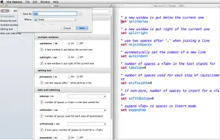 Vim Options screenshot 1