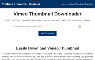 Vimeo Thumbnail Downloader Desktop Screenshot