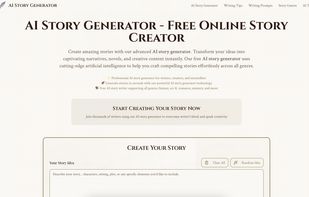 Free AI Story Generator screenshot 1