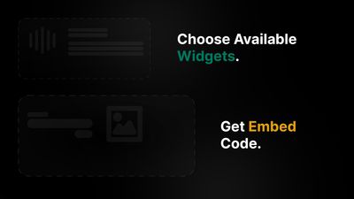 Choose Available Widgets and Get Embed Code.