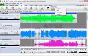 Mixpad Music Mixer and Studio Recorder Track Settings